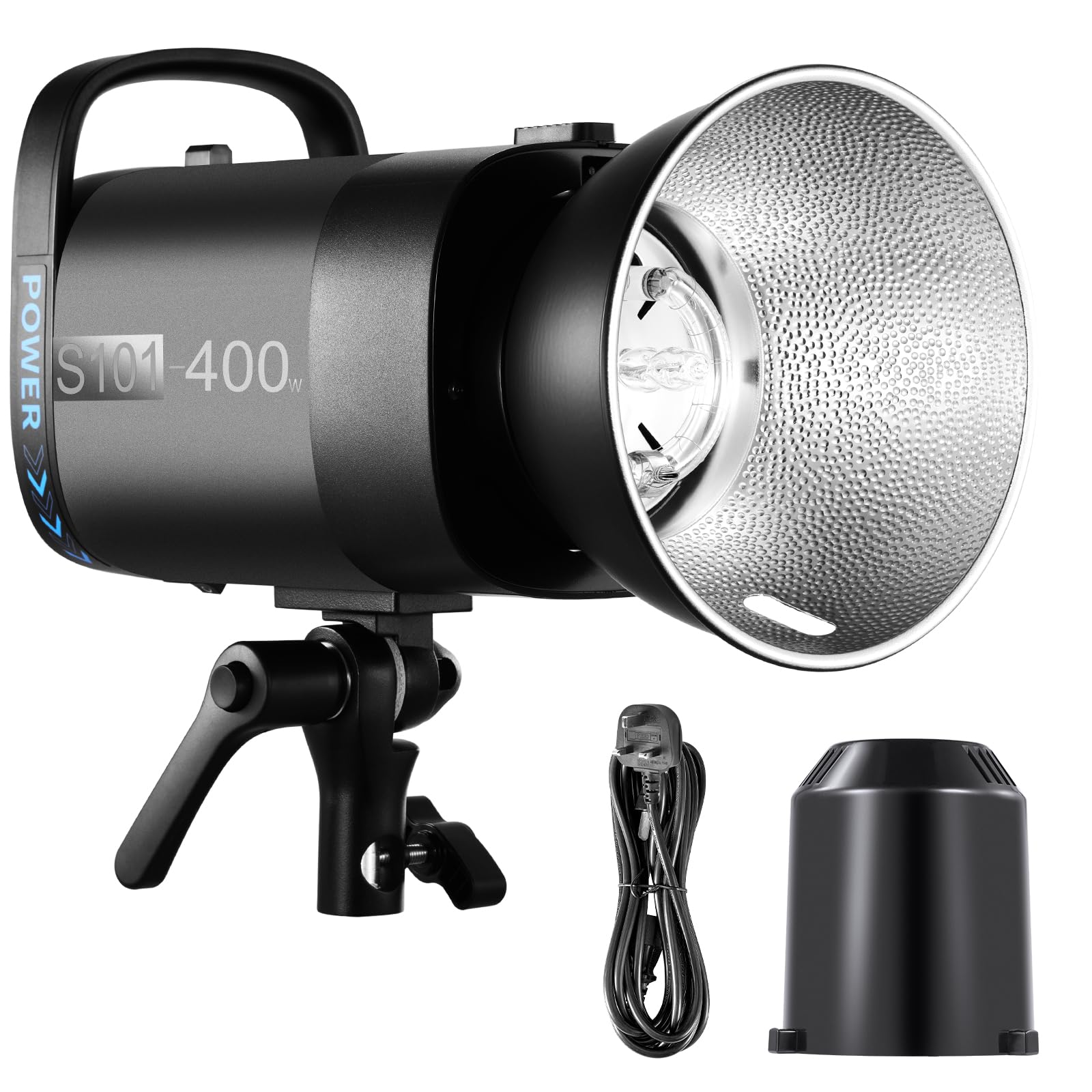 Neewer Luz estroboscópica S101-400W para fotografía profesional silenciosa con ventilador S1/S2 y reflejador Bowens está